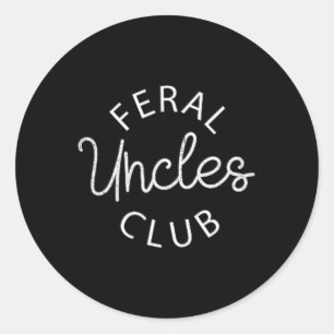 Uncles Club Funny Pocket Fathers Day Best Uncle Classic Round Sticker