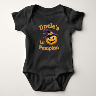 Uncle's Pumpkin Halloween One Piece Baby Bodysuit