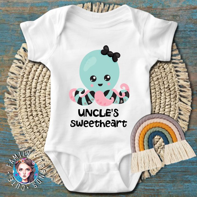 Uncle's Sweetheart  Kawaii Octopus Baby Bodysuit (Creator Uploaded)