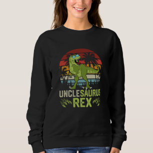 Unclesarurus Rex Cool Retro Dinosaur Design Sweatshirt