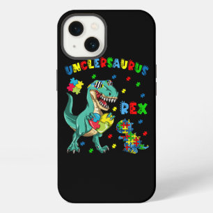 Unclesaurus Autism Awareness Uncle Dinosaur Puzzle iPhone 13 Case