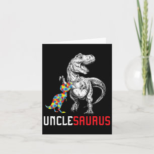 Unclesaurus Autism Awareness Uncle Saurus Family G Card