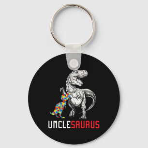 Unclesaurus Autism Awareness Uncle Saurus Family G Key Ring