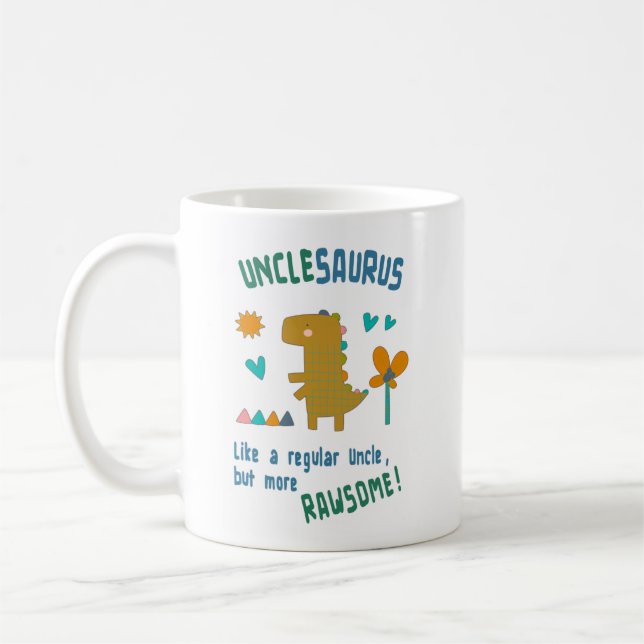 UncleSaurus Birthday or Father's Day Coffee Mug (Left)
