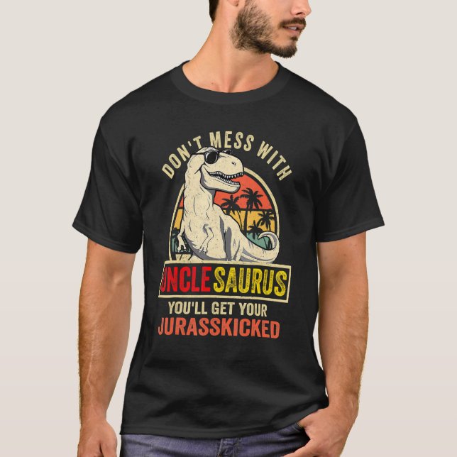 Unclesaurus Rex Dinosaur Uncle Saurus Family Match T-Shirt (Front)