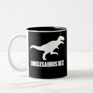 Unclesaurus Rex Funny T for Uncles Two-Tone Coffee Mug