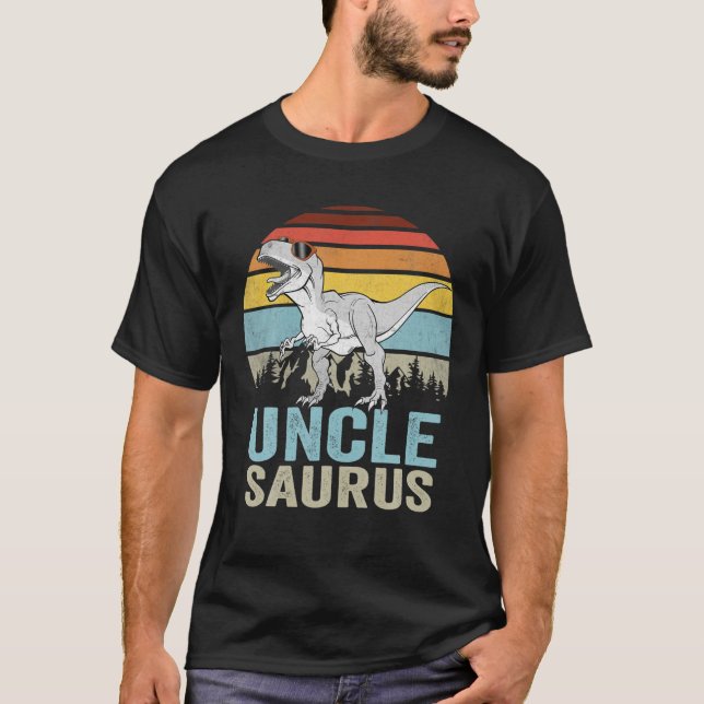 Unclesaurus T Rex Dinosaur Uncle Saurus Family Din T-Shirt (Front)