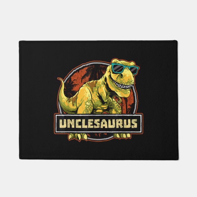 Unclesaurus T rex Uncle Saurus Dinosaur Doormat (Front)