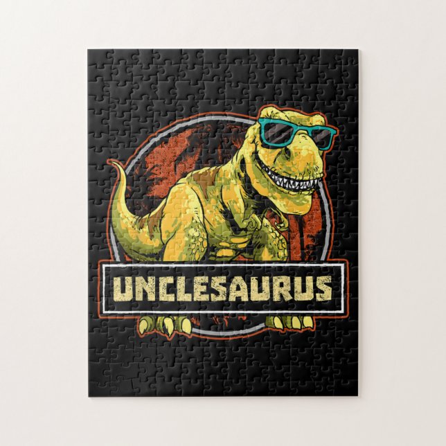 Unclesaurus T rex Uncle Saurus Dinosaur Jigsaw Puzzle (Vertical)