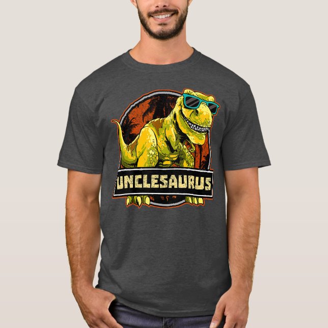 Unclesaurus  T rex Uncle Saurus Dinosaur Men T-Shirt (Front)