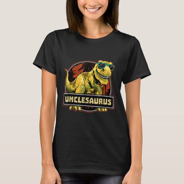 Unclesaurus T rex Uncle Saurus Dinosaur T-Shirt (Front)