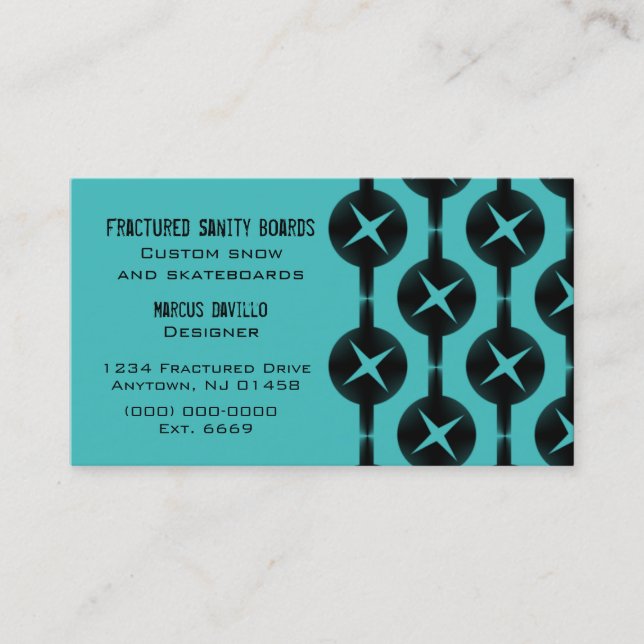 Uncommon Circles Business Card, Teal Card (Front)