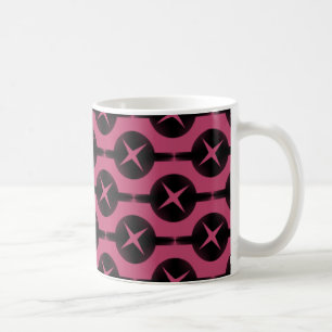 Uncommon Circles Mug, Dark Pink Coffee Mug
