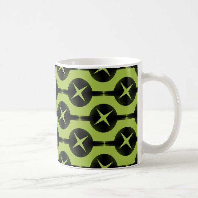 Uncommon Circles Mug, Lime Green Coffee Mug (Right)