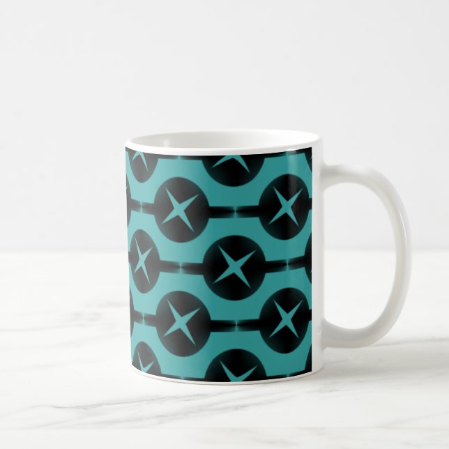 Uncommon Circles Mug, Turquoise Coffee Mug (Right)