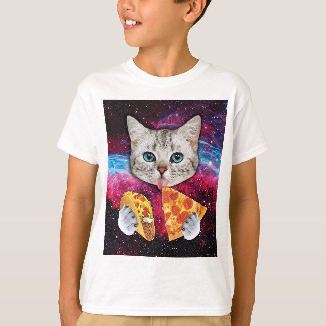 Uncommon Look Cat Pizza Taco T-shirt (Front)