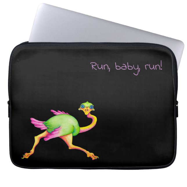Uncommon Ostrich Laptop Sleeve (Front)