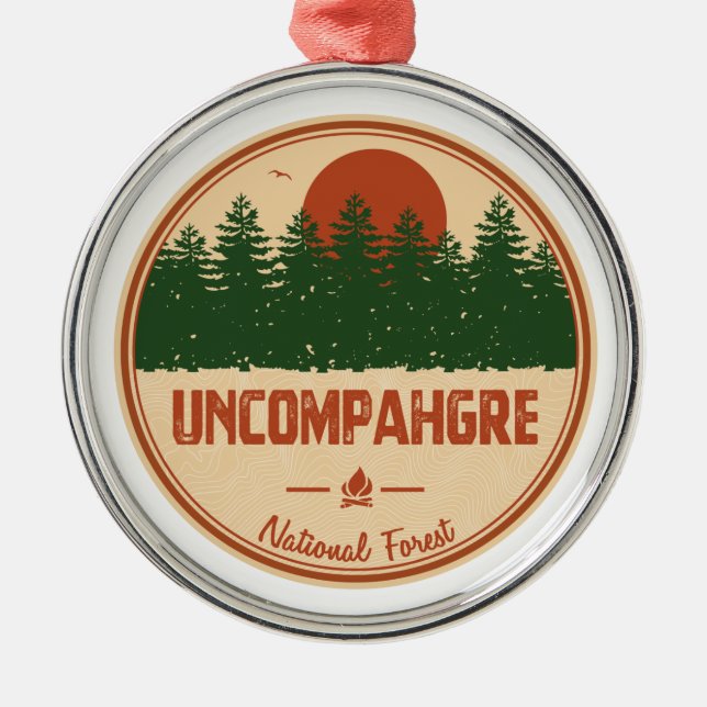 Uncompahgre National Forest Metal Ornament (Front)