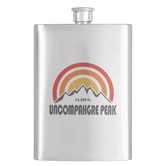 Uncompahgre Peak Hip Flask (Front)