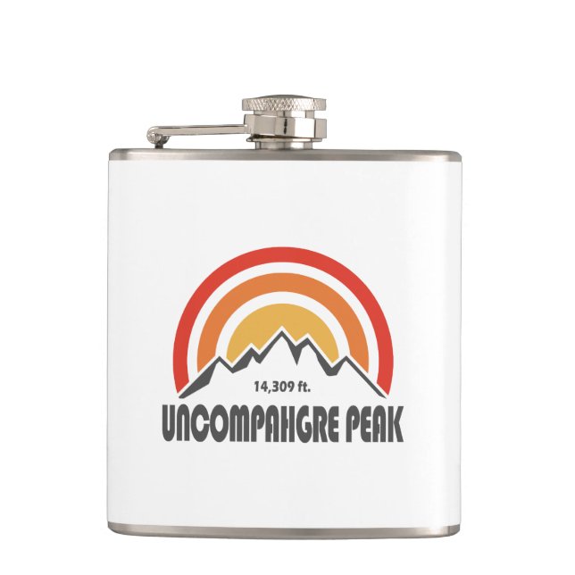 Uncompahgre Peak Hip Flask (Front)