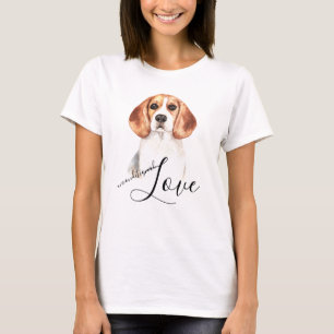 Unconditional Love Beagle Dog Portrait T-Shirt