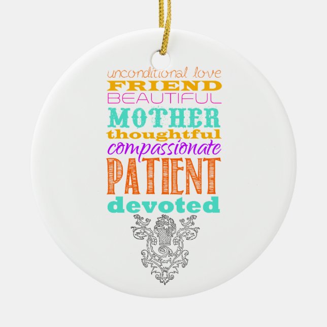Unconditional love ceramic ornament (Front)