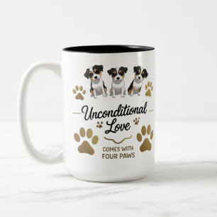 Unconditional Love Comes with Four Paws – Two-Tone Coffee Mug