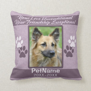 Unconditional Love Pet Sympathy Custom Cushion