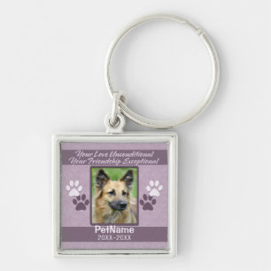 Unconditional Love Pet Sympathy Custom Key Ring