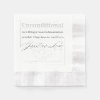 Unconditional Love Quote Napkin