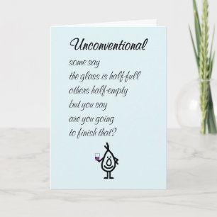 Unconventional - A Funny College Graduation Poem Card