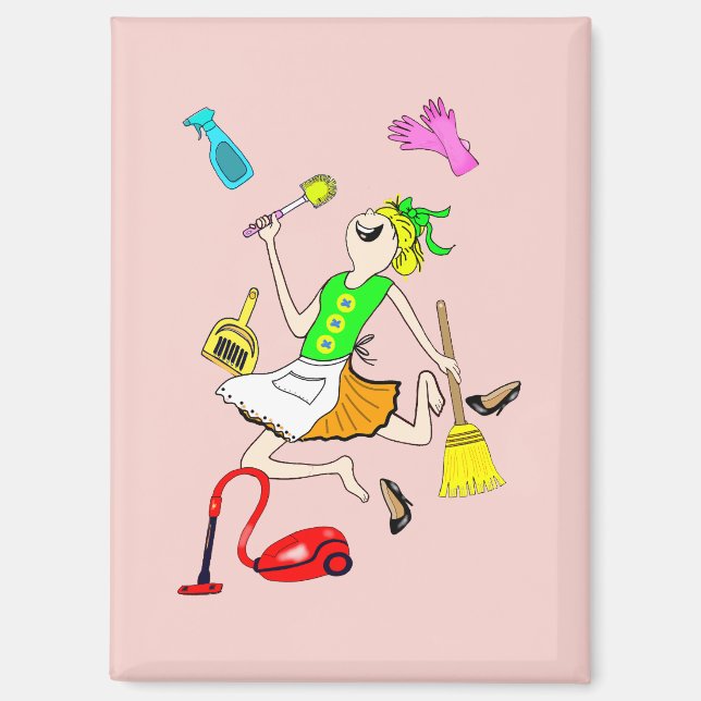 Unconventional cleaning lady. magnet (Front)