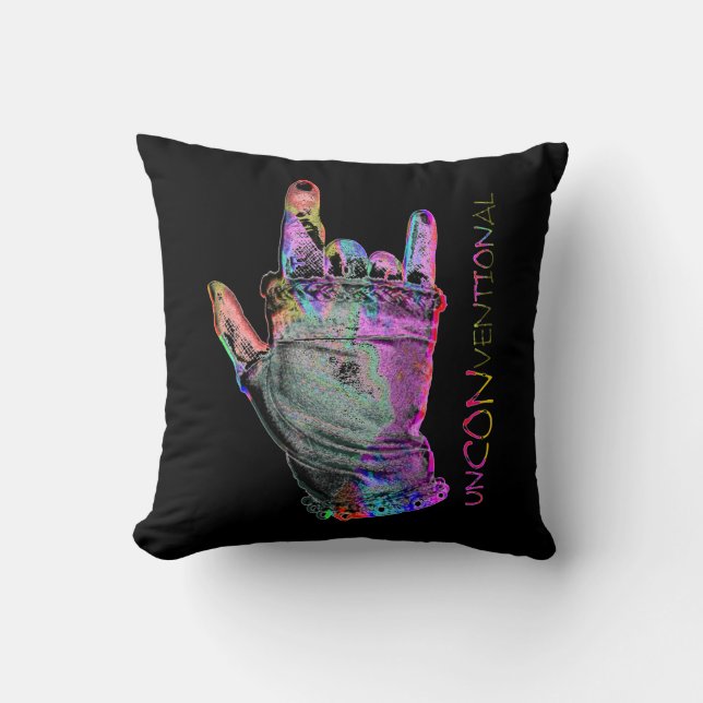 Unconventional Rock Throw Pillow (Front)