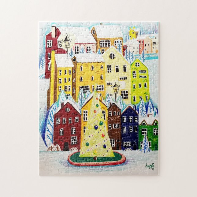 UNconventionally Cosy Christmas Town - PUZZLE! Jigsaw Puzzle (Vertical)