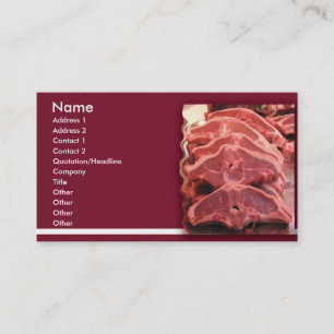 Uncooked Meat Business Card