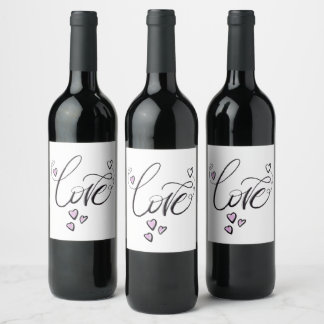 Uncorked Affection | Elegant Minimalist Love Wine Label