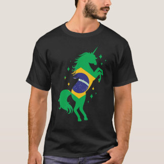 Uncorn Brazil Flag 1 T-Shirt
