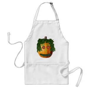 Uncut Pumpkin Face Standard Apron