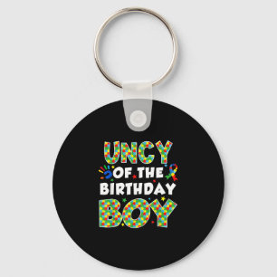 Uncy of the bday boy autism awareness puzzle piece key ring