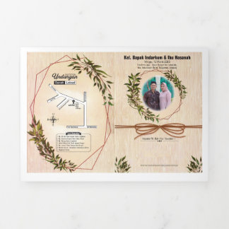 undangan simpel dan keren Tri-Fold invitation