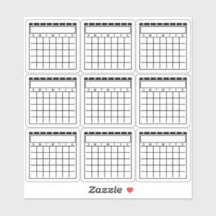 Undated Blank Calendars Planner
