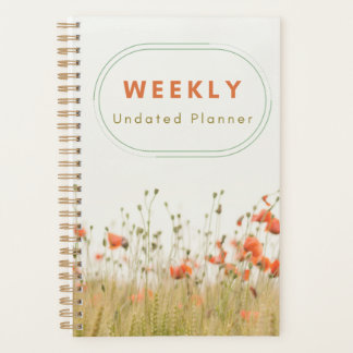 Undated Weekly Planner