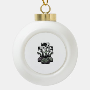 Undead Brain Feast Vintage Zombie Hands Horror Shi Ceramic Ball Christmas Ornament