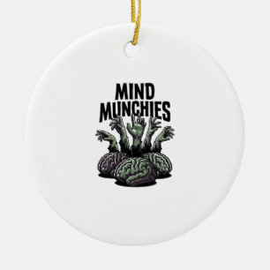 Undead Brain Feast Vintage Zombie Hands Horror Shi Ceramic Ornament