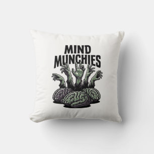 Undead Brain Feast Vintage Zombie Hands Horror Shi Cushion