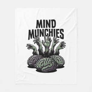 Undead Brain Feast Vintage Zombie Hands Horror Shi Fleece Blanket