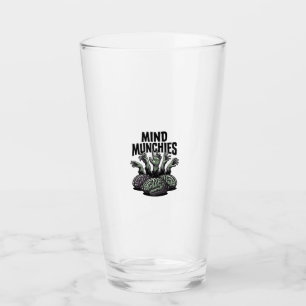 Undead Brain Feast Vintage Zombie Hands Horror Shi Glass