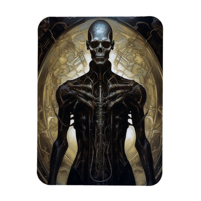 Undead Cyborg Sci-Fi Horror Art Magnet (Vertical)