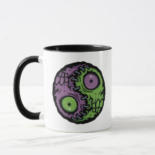 Undead Harmony: Zombie Yin Yang Symbol Mug