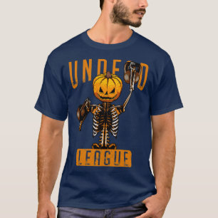 Undead Kettlebell League Workout Halloween Pumpkin T-Shirt